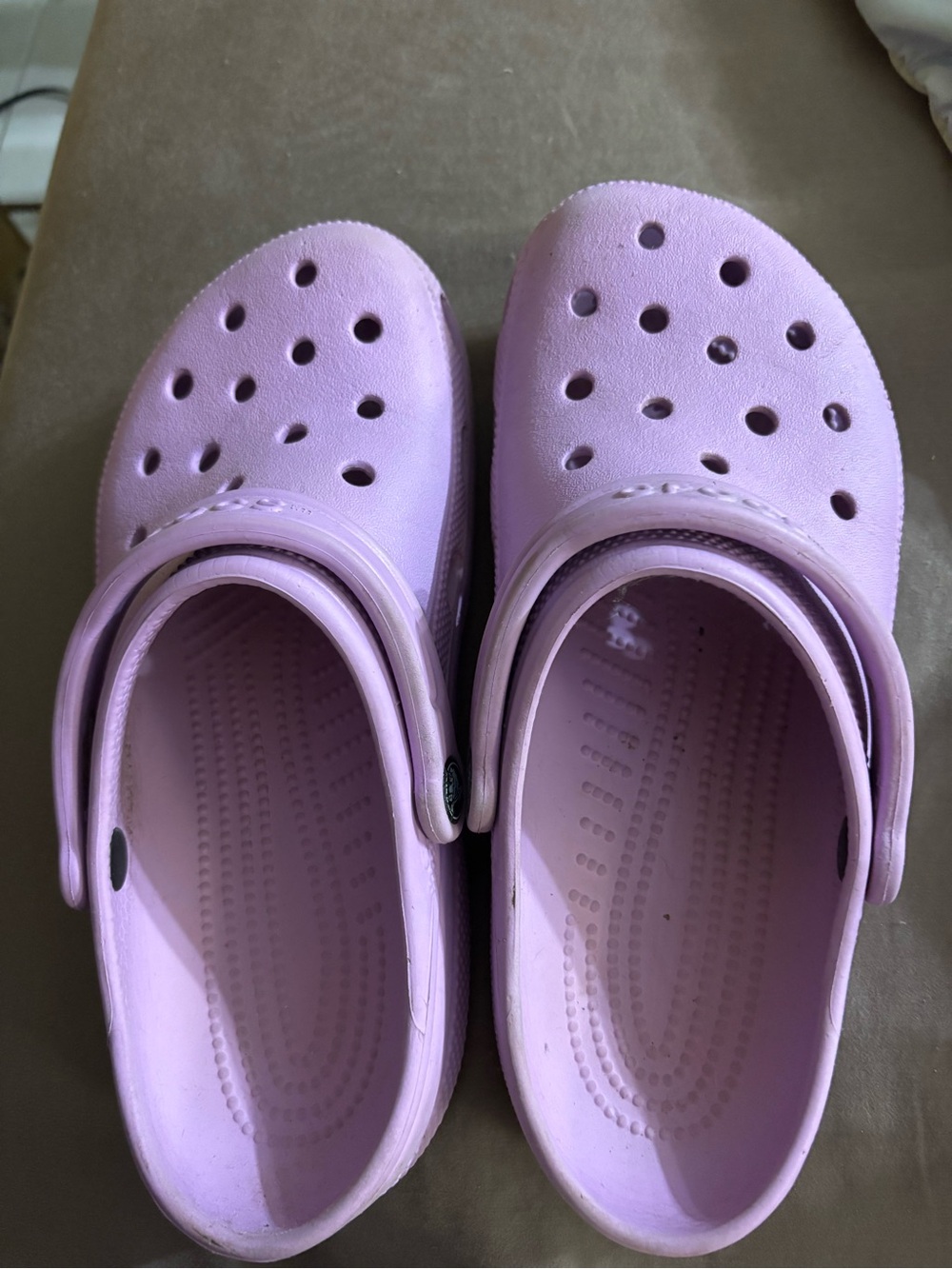 CROCS Lavender Slip-On Clogs with Heel Strap